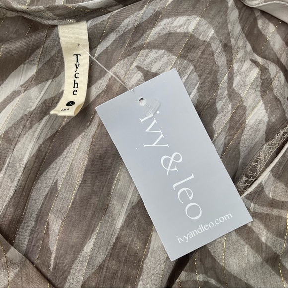 Tyche Long Sleeve Taupe Top NWT Bubble Sleeve T-6834 - Picture 5 of 7